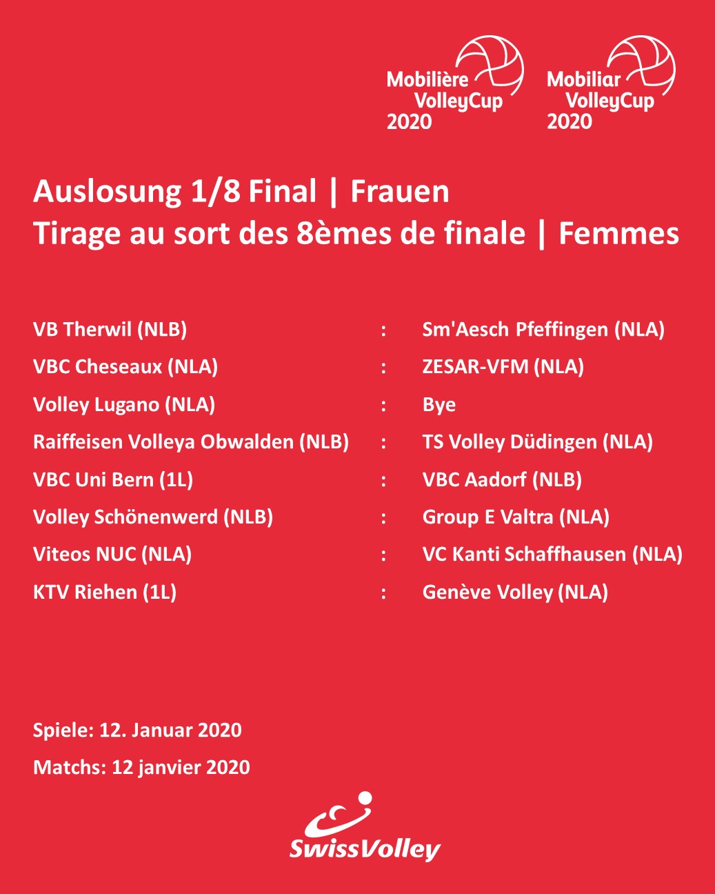 tirages swiss cup20202